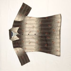 Vintage 1970s Shirt CAREER CLUB Hip California Disco, Floral Pattern Size M